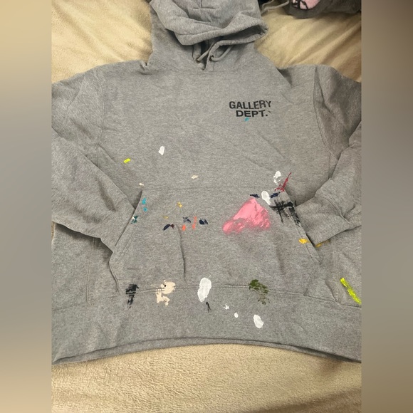 GALLERY DEPT Gray Painter Logo Hoodie - Picture 6 of 10